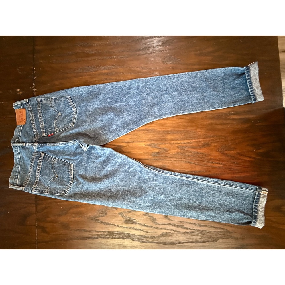 Levi's 501 Skinny Jeans Womens 25x30 Blue Excellent Selvedge Detail Button Fly - Picture 3 of 9